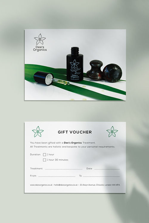 Gift Voucher Dee's Organics Treatments